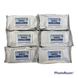 Hand Sanitizing Wipes 75% Alcohol Sanitizer Wipes 6 Packs of 80 Total 480 Wipe